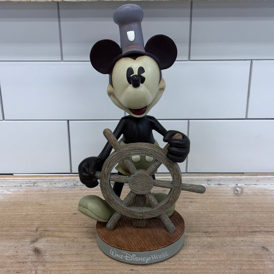 Disney Steamboat Willie Mickey Mouse Bobblehead Retired