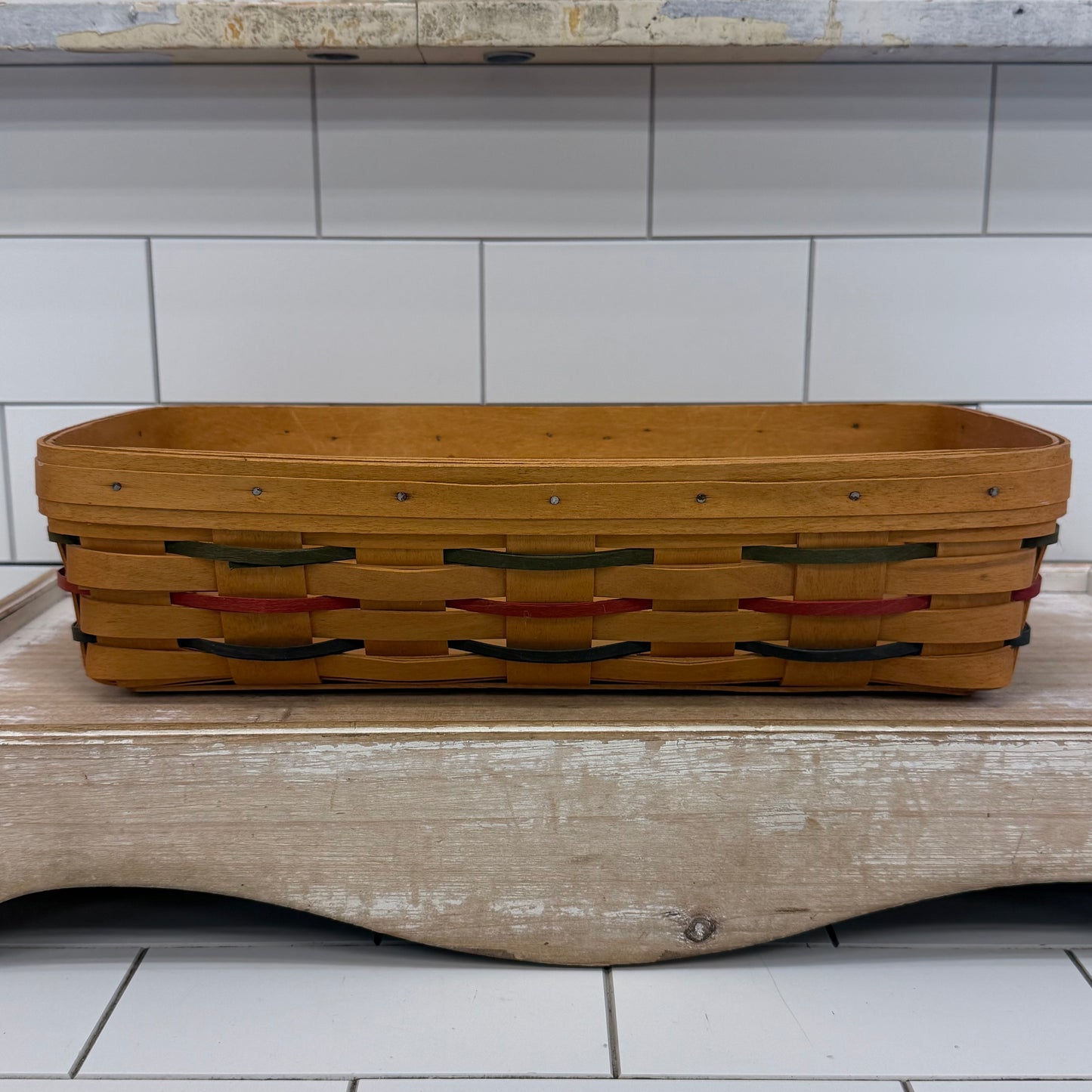 Longaberger Woven Traditions Bread Basket Signed 1999 USA