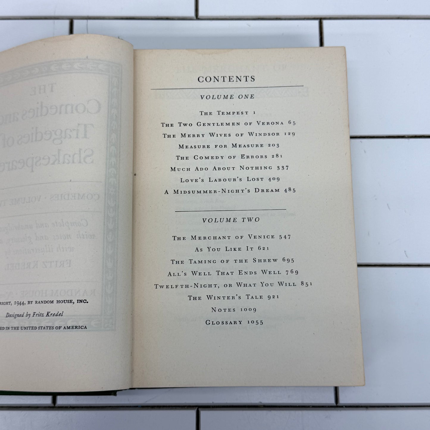 1944 Shakespeare Comedies Tragedies Illustrated Set