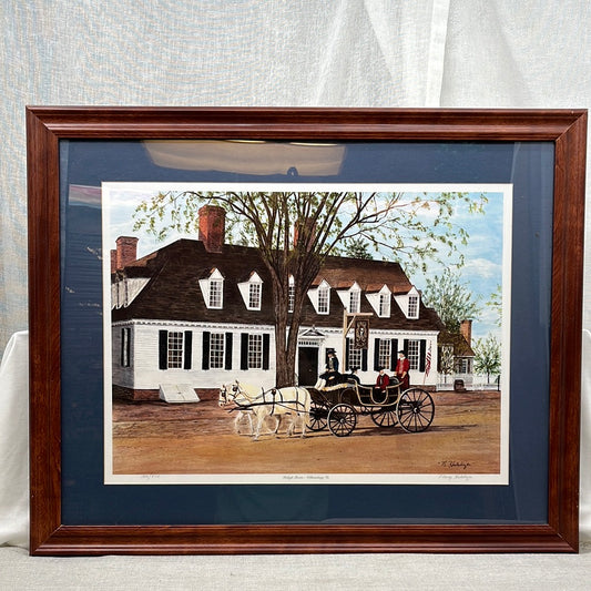 Colonial Williamsburg Raleigh Tavern #340/475 Nancy Hulshizer Signed Framed