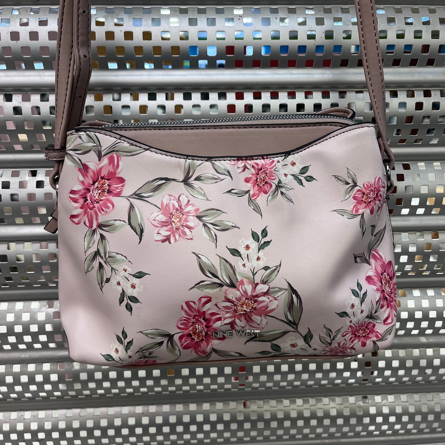 Nine West Floral Faux Leather Shoulder Bag