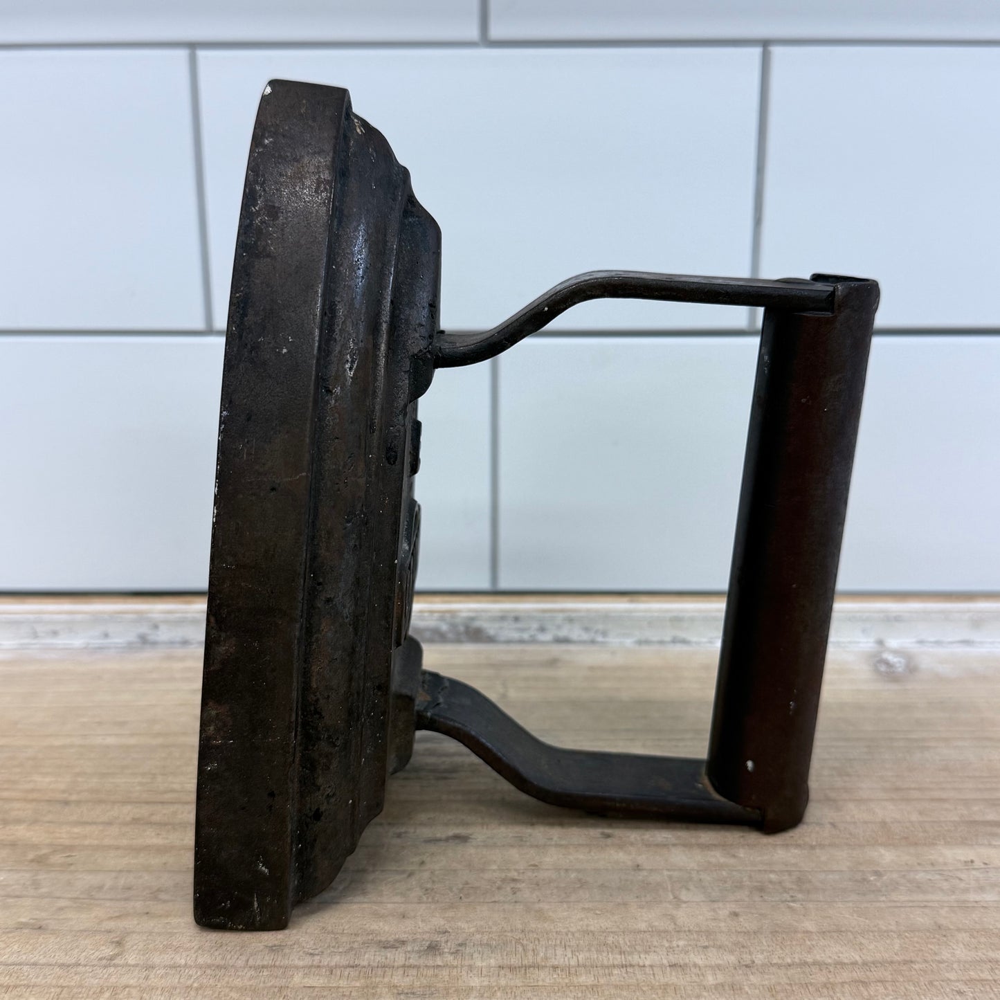 Antique Orion No. 6 Cast Iron Sad Iron with Wood Handle