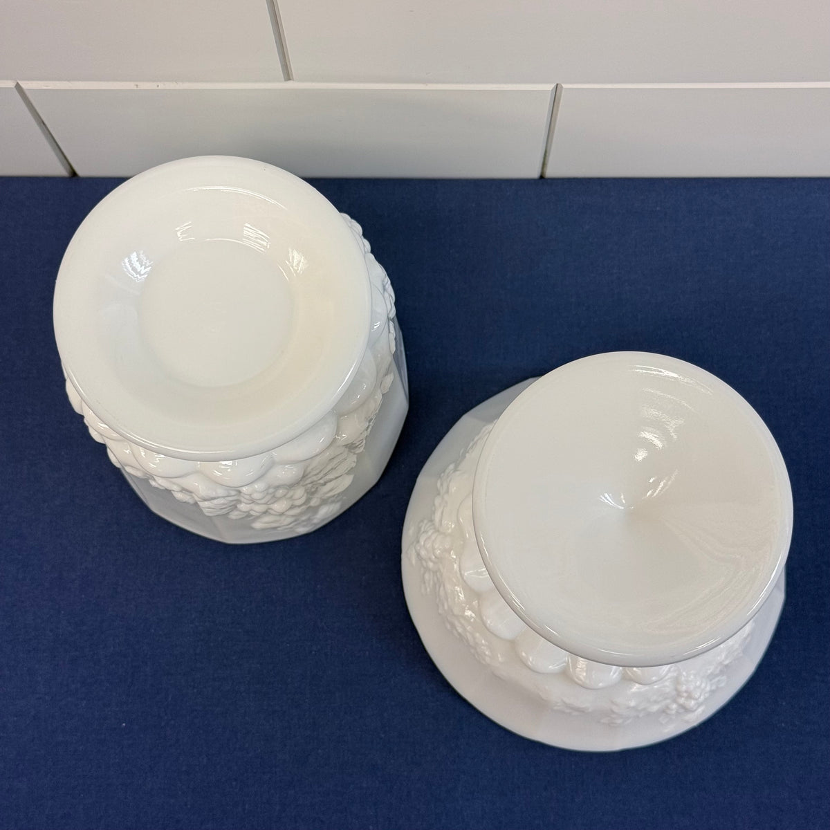 Westmoreland Milk Glass Compote & Canister