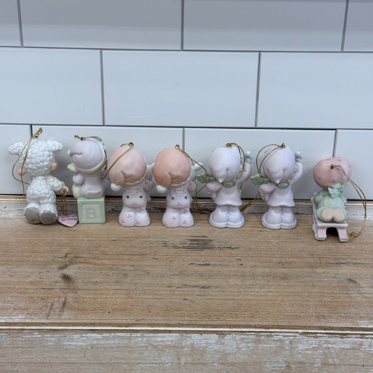 Precious Moments Christmas Ornament Lot of 7