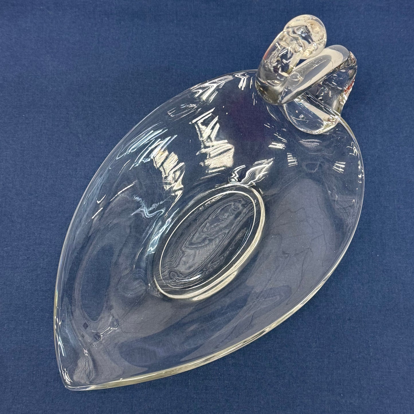 Duncan & Miller Glass Swan Dish