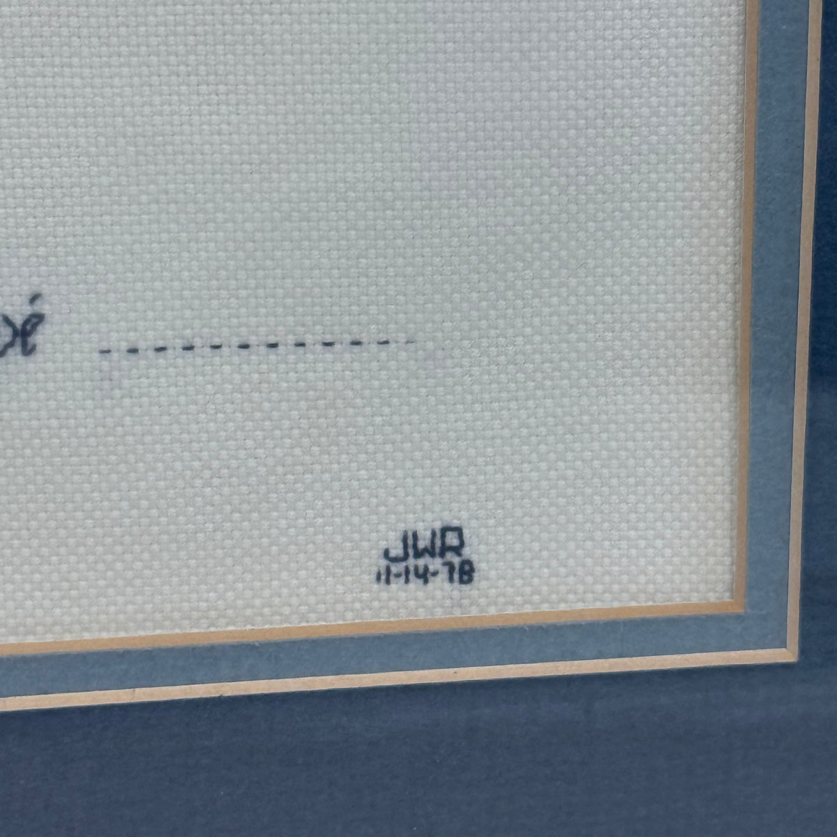 Ballet Dancers Cross Stitch Framed Needlework Vintage 1978
