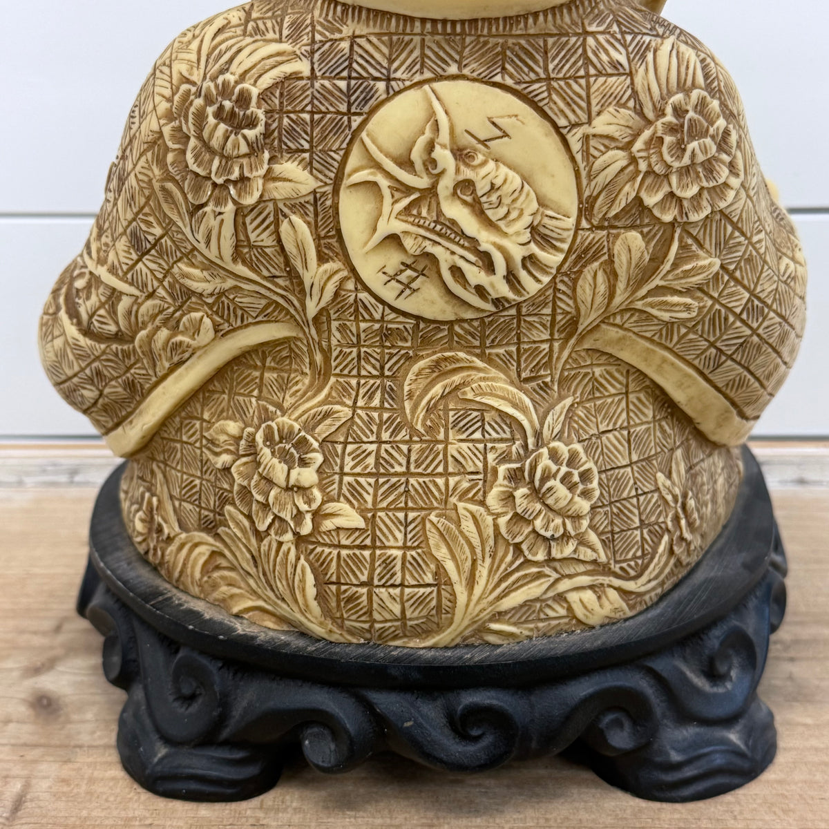 Laughing Buddha Resin Composite Statue Heavy Base