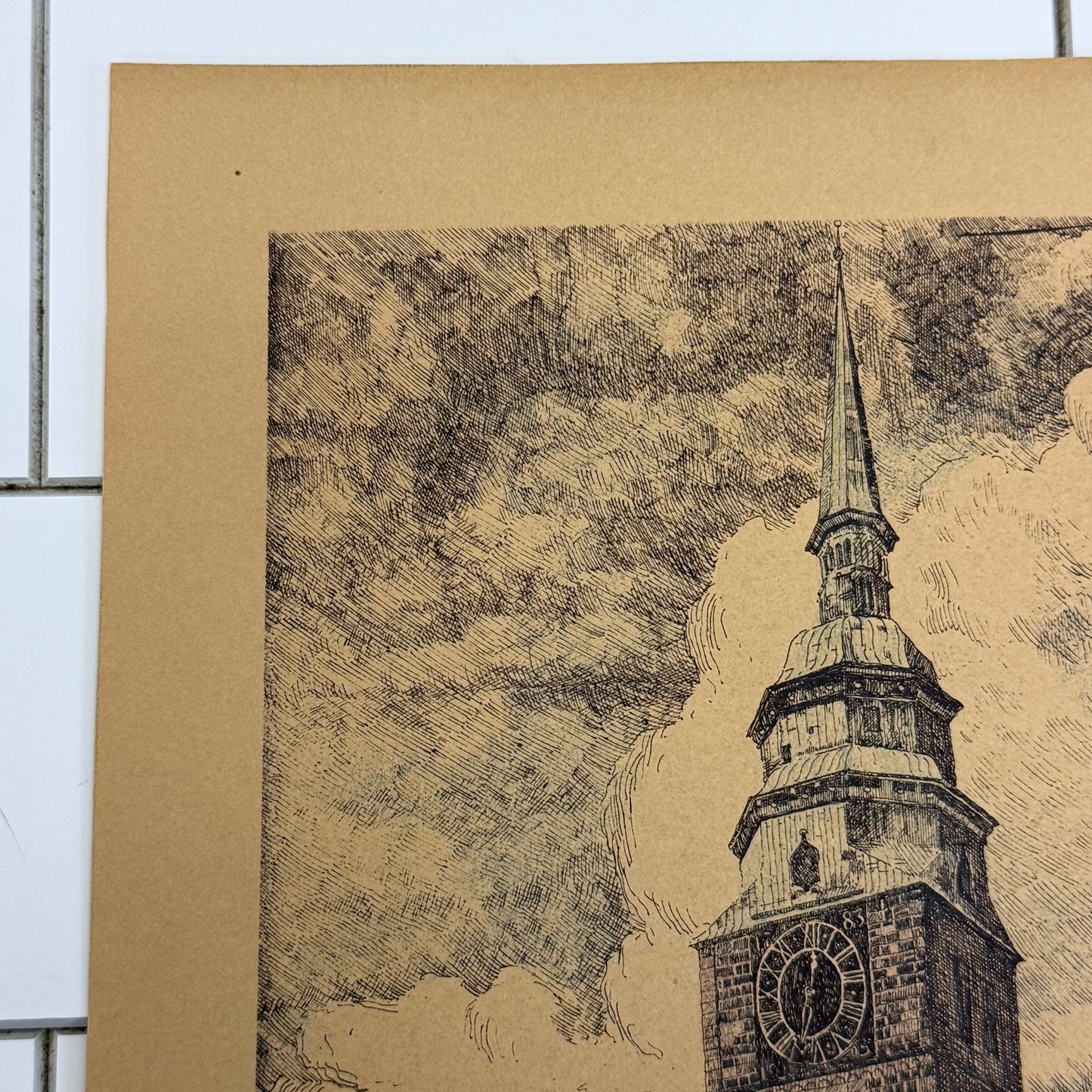 1941 Bremen Germany Clock Tower Art Print by K. Walter