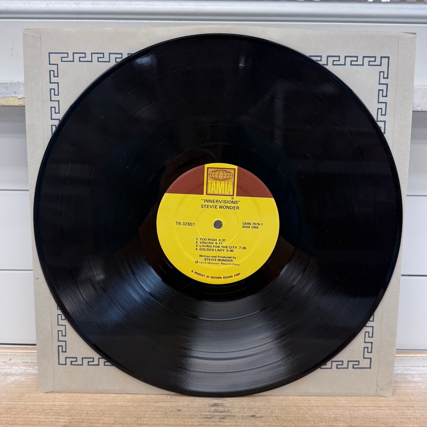 Stevie Wonder Innervisions Vinyl Record LP 1973 #T6-326S1