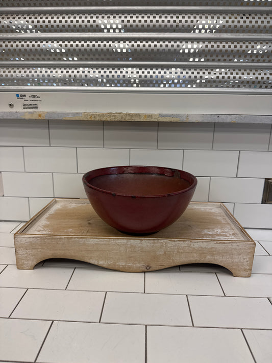 Studio Pottery Oxblood Red Earthenware Bowl
