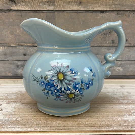 McCoy Hand-Painted Blue Pitcher, #7528