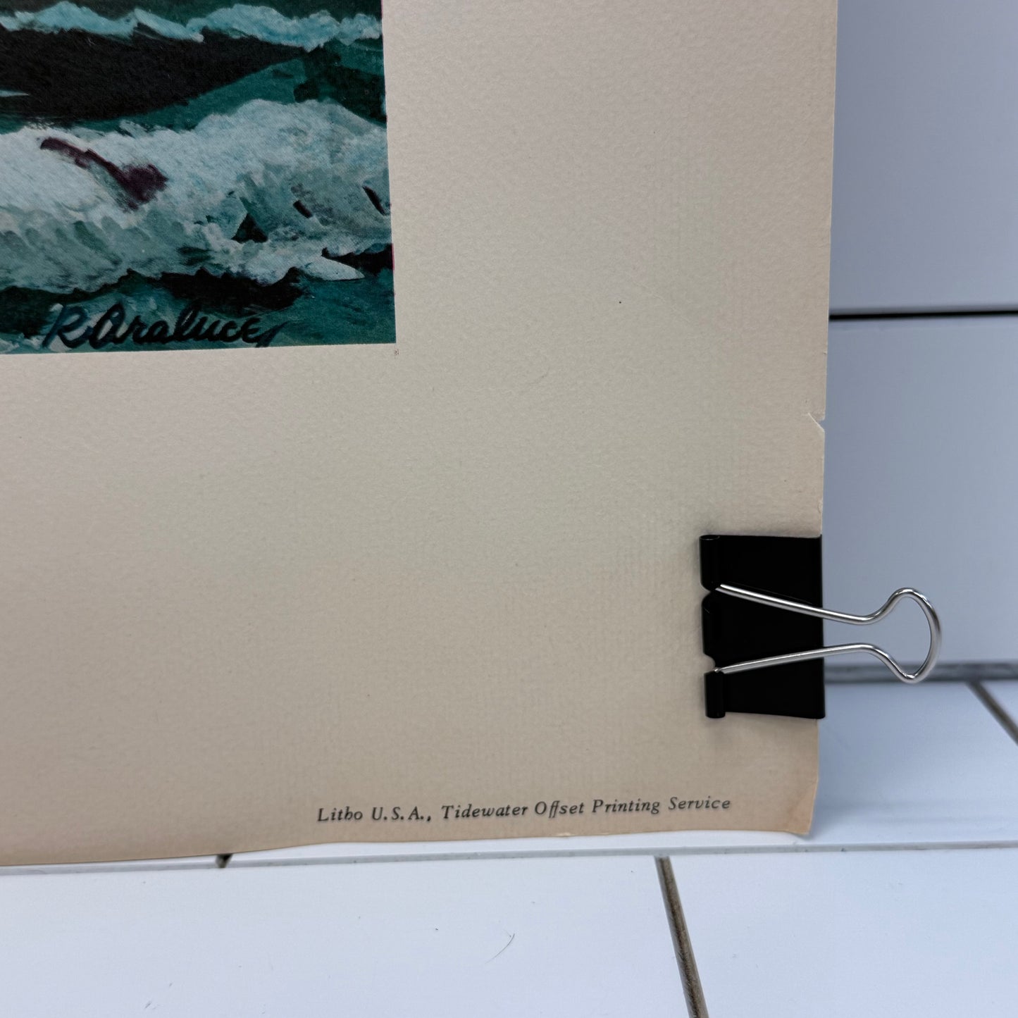 Raul Araluce Three Ships Jamestown 1607 Lithograph