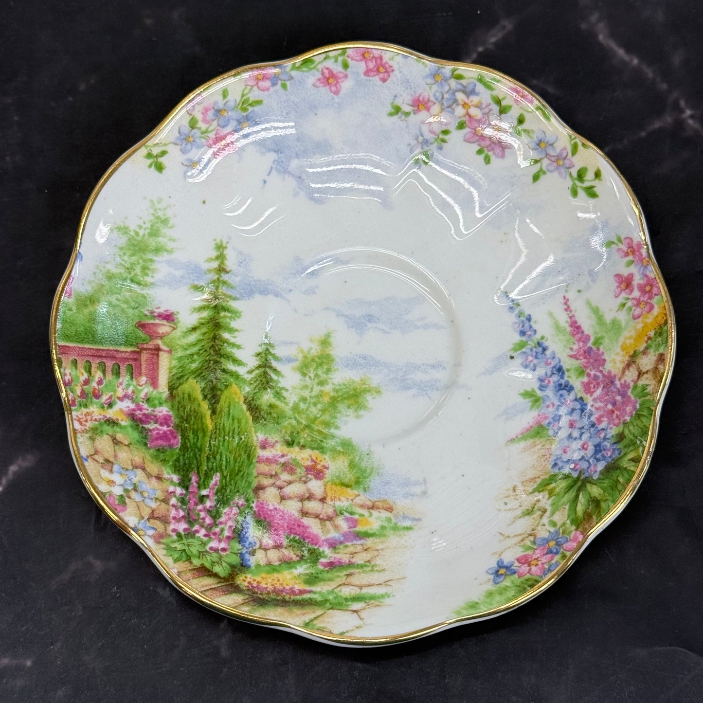 Royal Albert Kentish Rockery Teacup & Saucer, Bone China