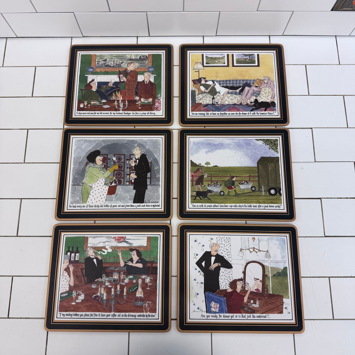 Annie Tempest Tottering-by-Gently Placemats Boxed Set of 6