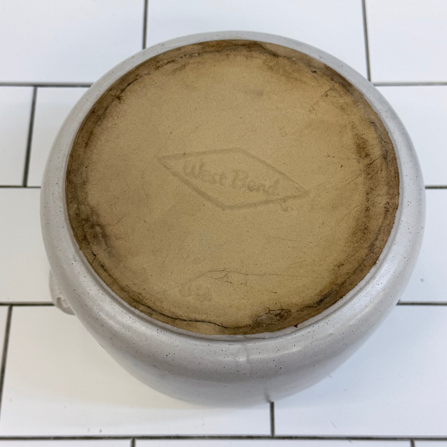 West Bend Stoneware Fork Lidded Kitchen Crock Canister 1970s