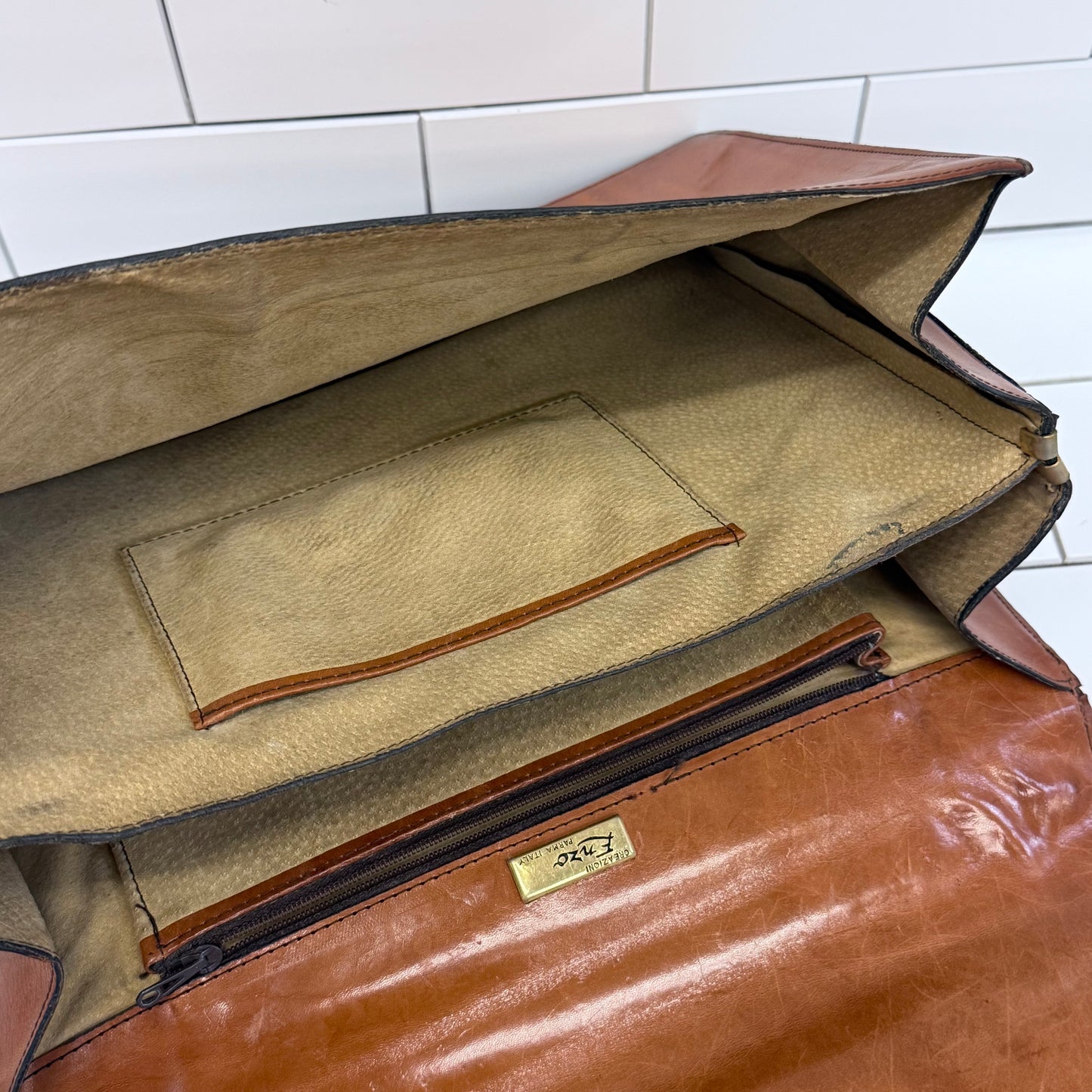 Rare Enzo Parma Italian Leather Satchel
