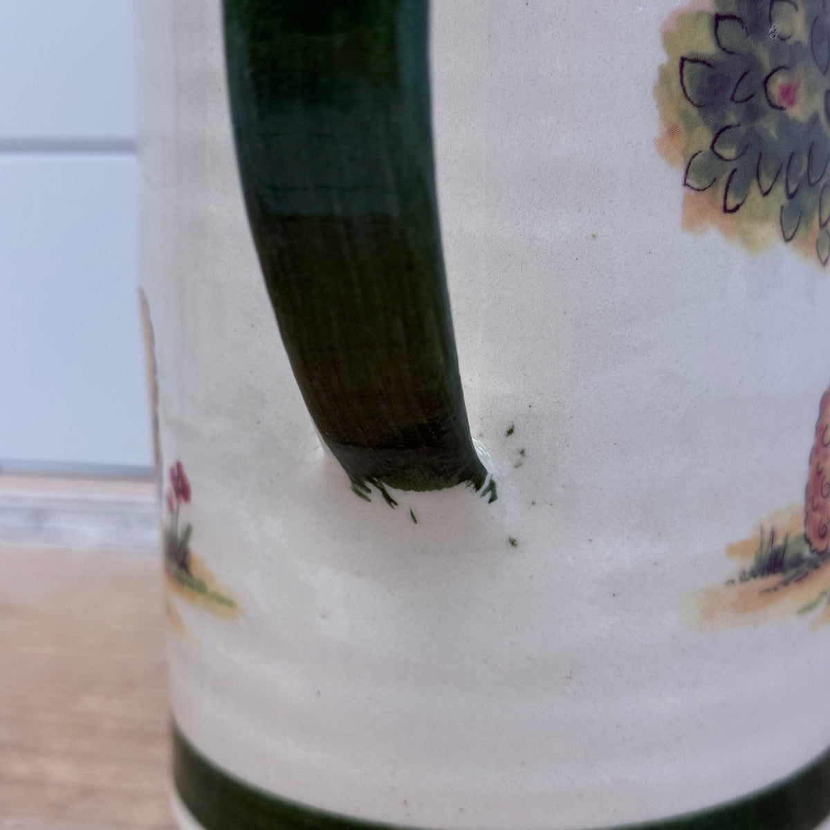 Tranquilline Etruria England Sheep Pottery Pitcher Antique 1920s