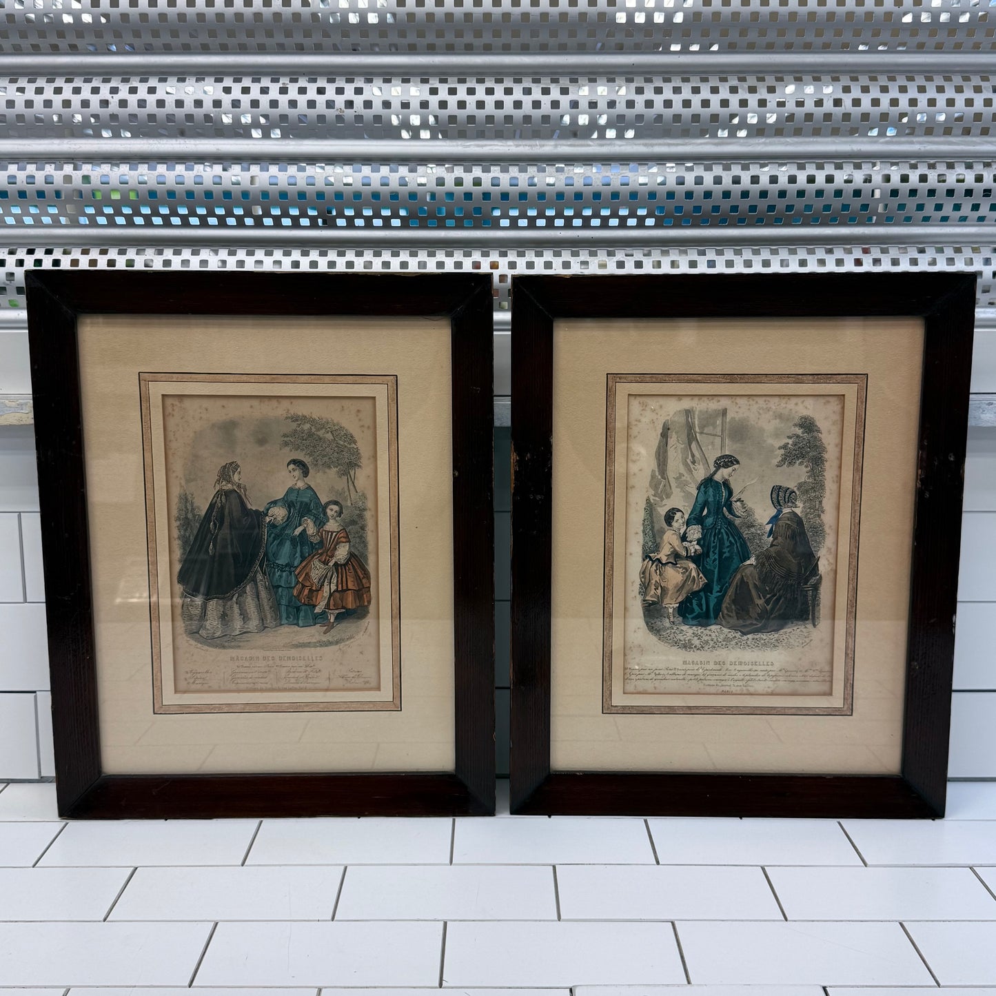 Magasin des Demoiselles Paris Fashion Prints Set of 2 1861