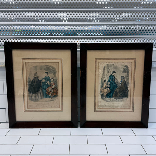 Magasin des Demoiselles Paris Fashion Prints Set of 2 1861