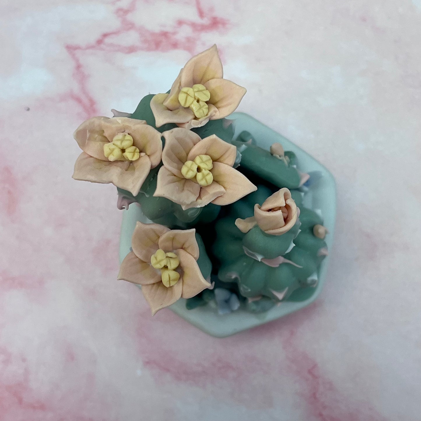 Capodimonte Porcelain Cactus Figurine