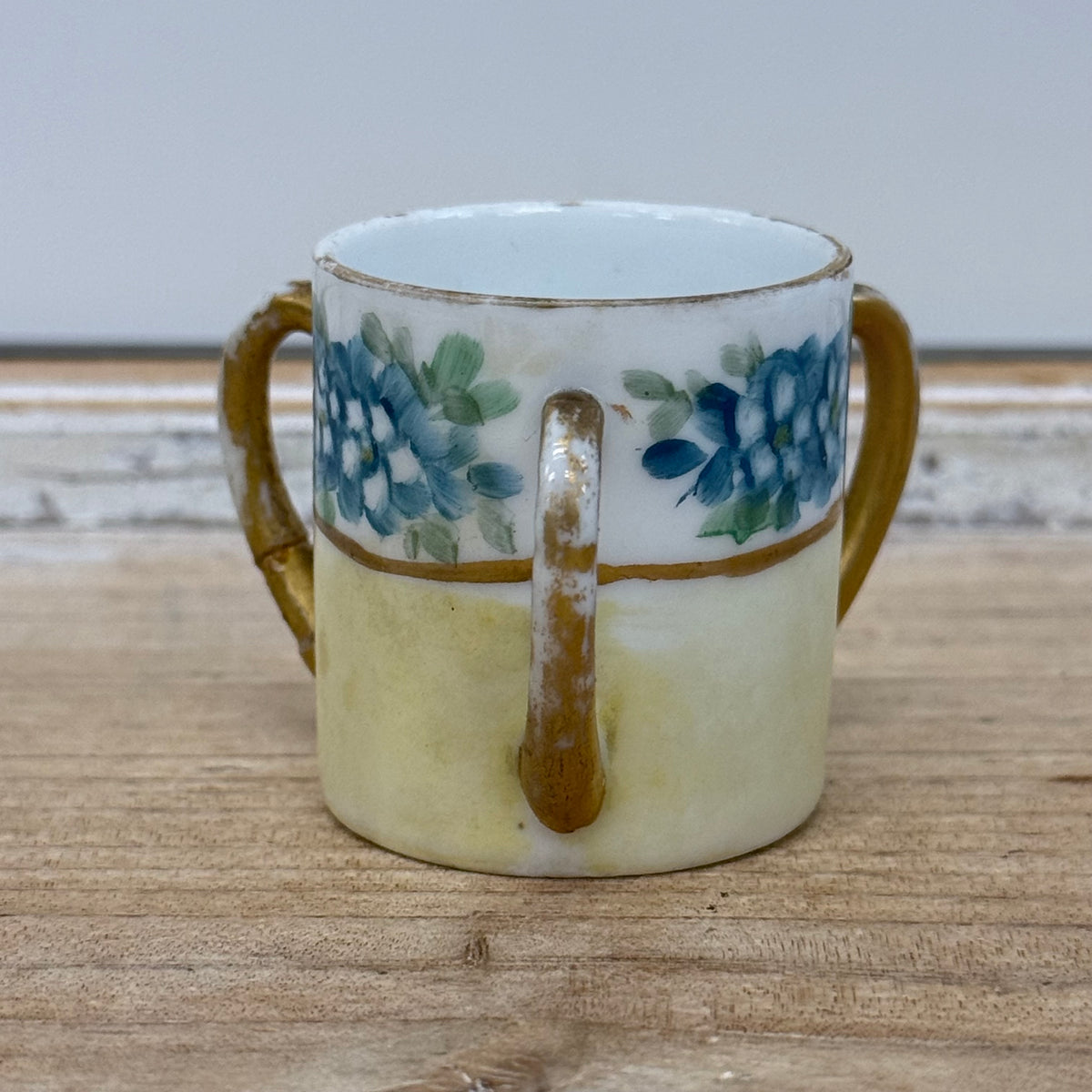 Jean Pouyat Limoges Teacup & Loving Cup Antique c.1900