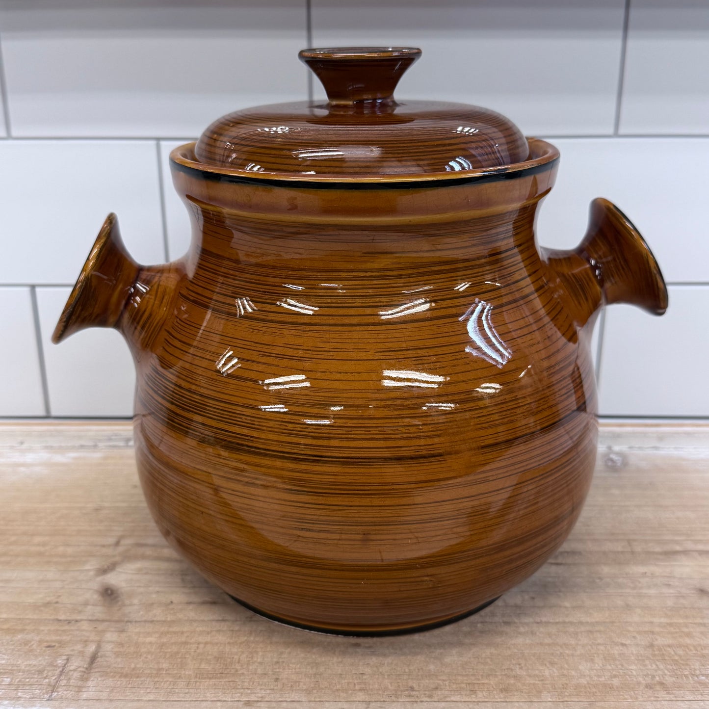 Brittany Nasco French Stoneware Bean Pot Crock Oven Proof
