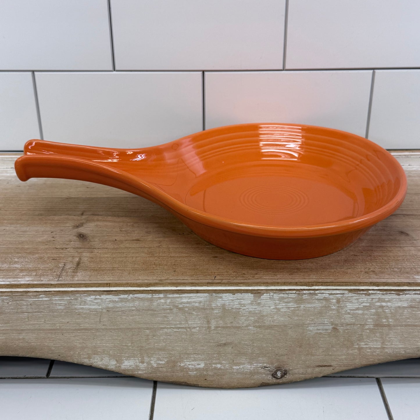 Homer Laughlin Fiesta Tangerine Skillet Baker USA 2000s