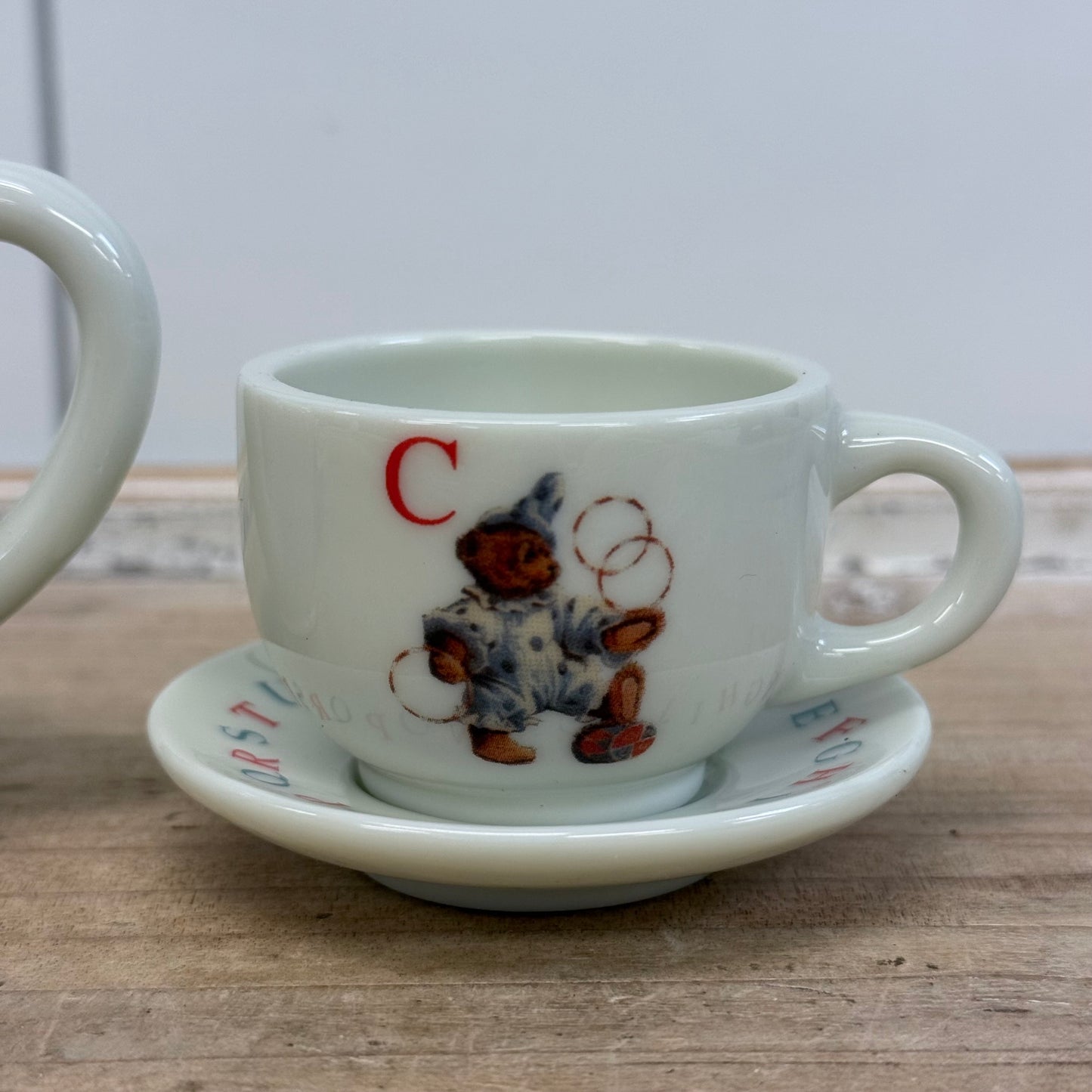 Midwest Cannon Falls Alphabet Bear Child Tea Set Porcelain