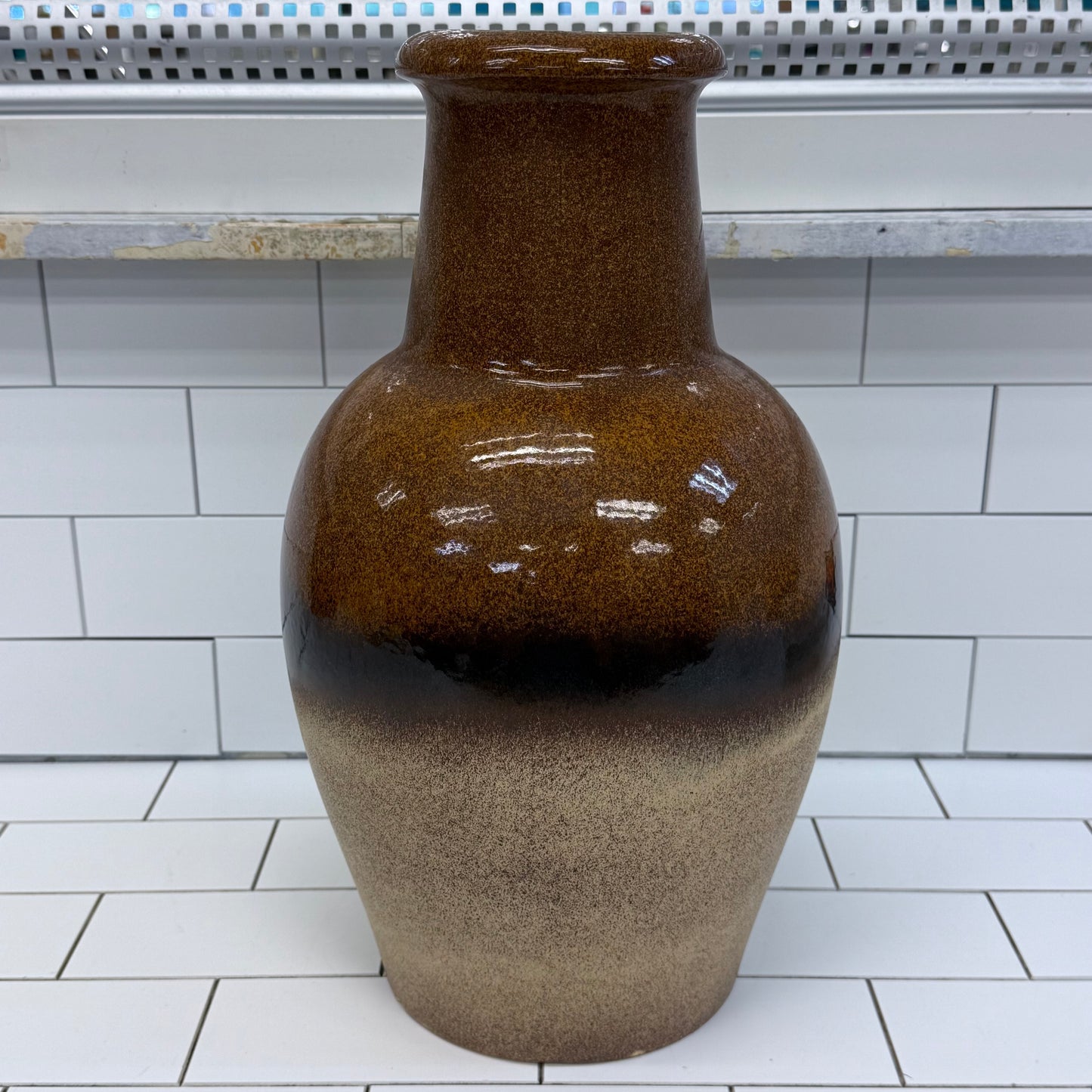 Scheurich West German Pottery Handled Jug Vase #491-42