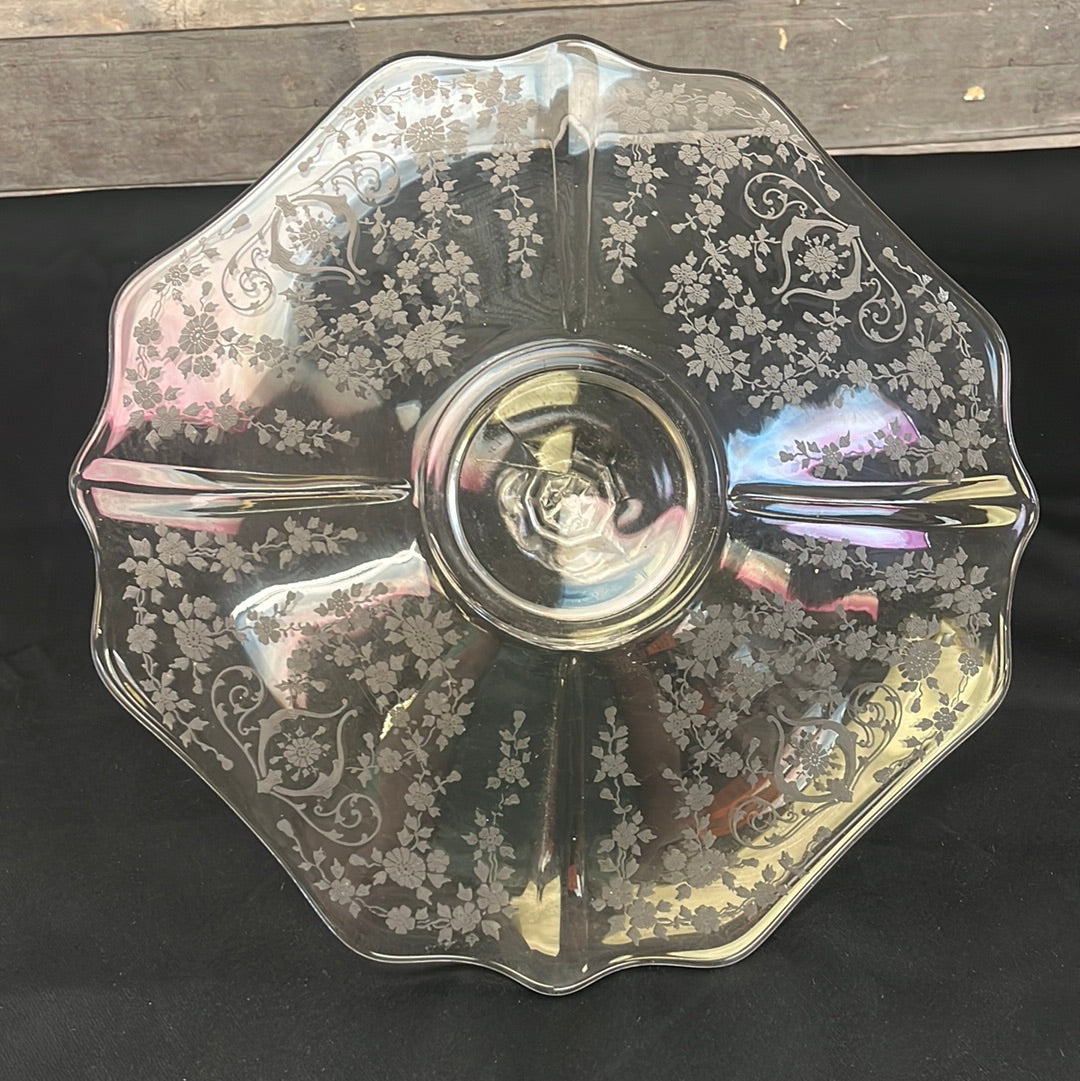 Cambridge Glass co.  ‘Diane’ Sandwich Serving Tray