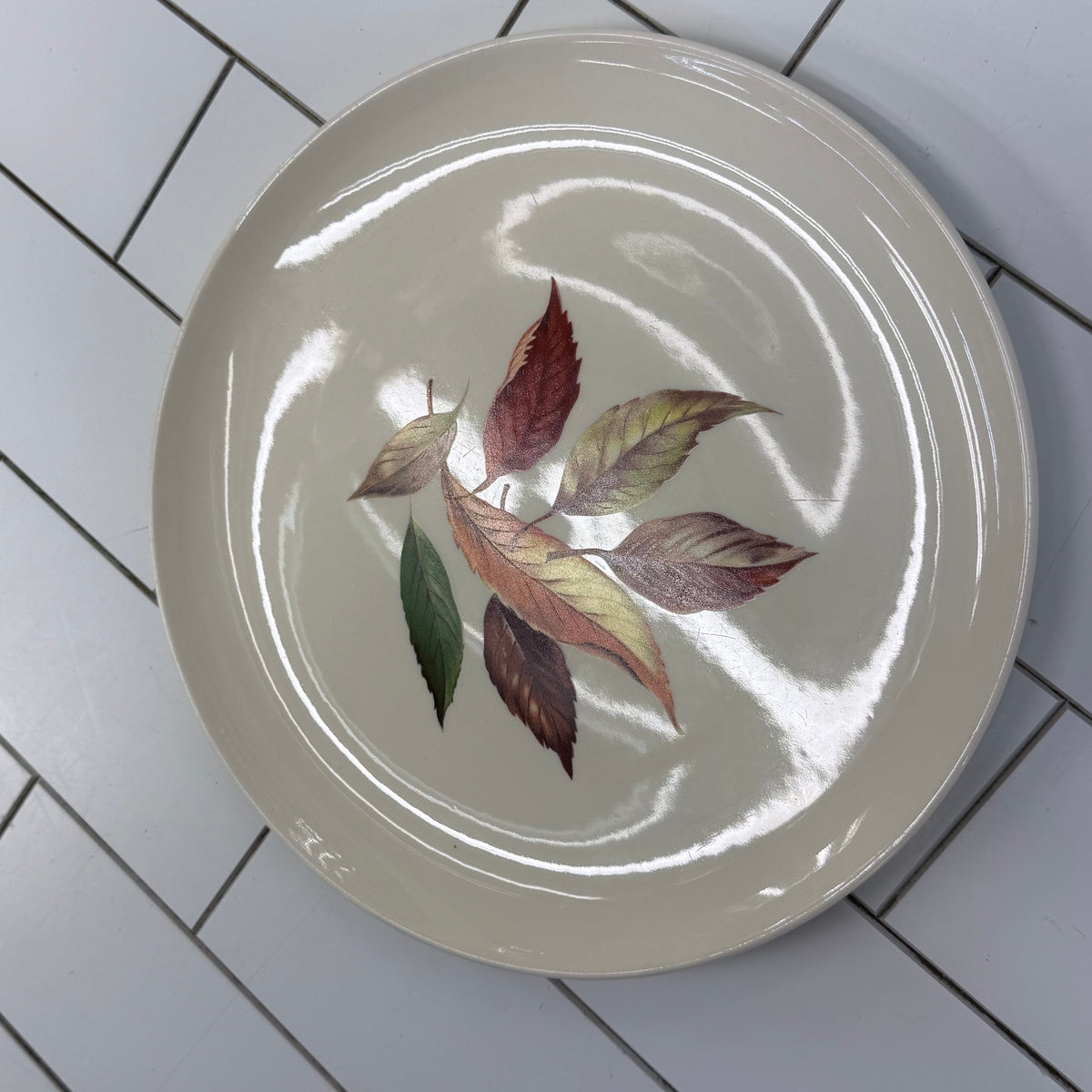 Vintage Autumn Leaf Plate Set of 8