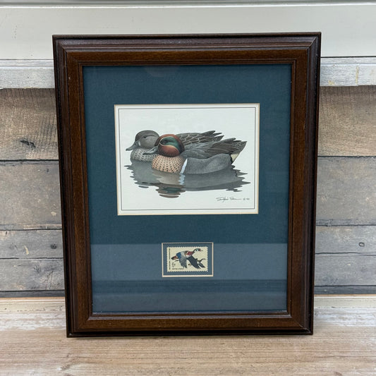 Richard Sloan Duck Art Print & Stamp, Signed 1981
