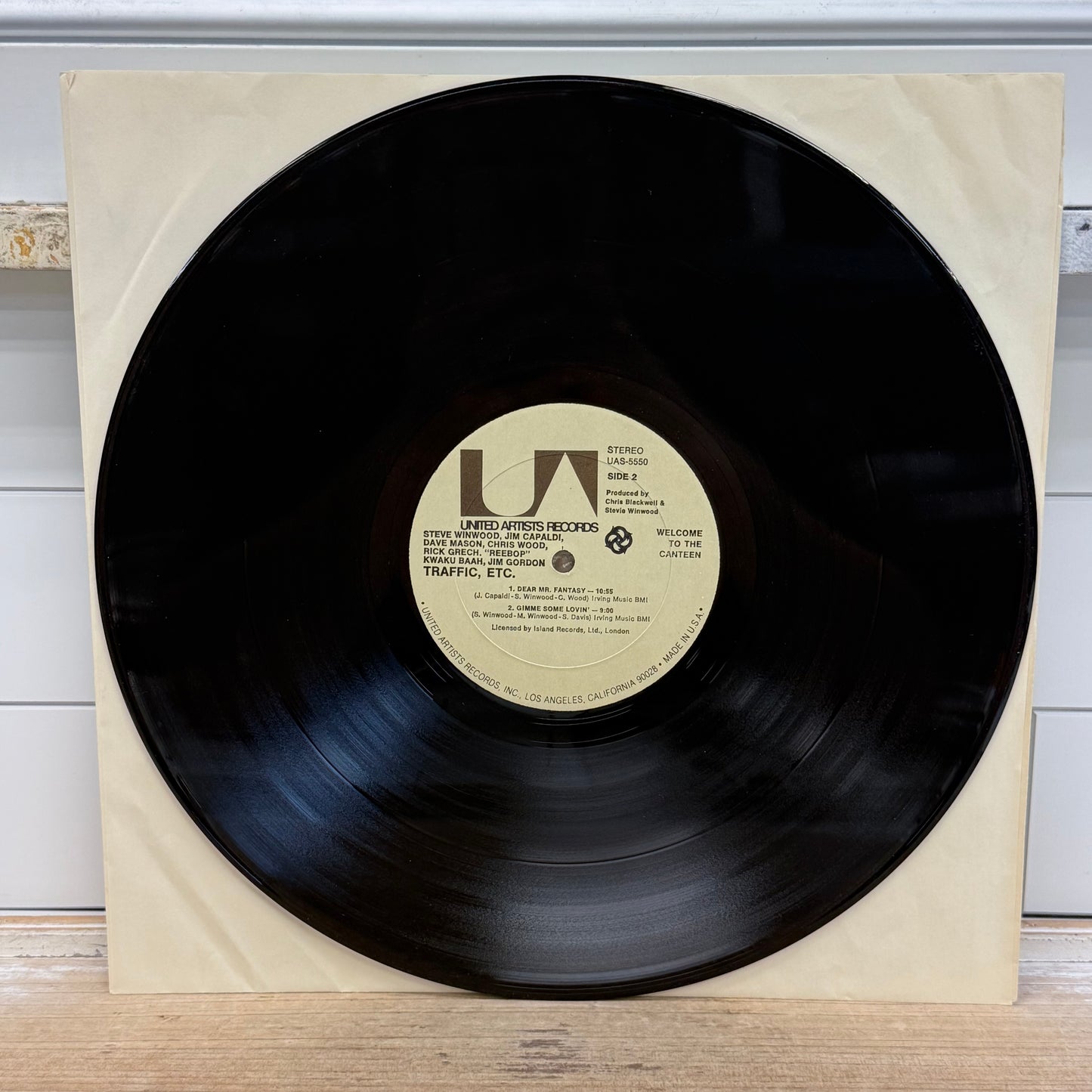 Traffic Welcome to the Canteen Vinyl Record 1971 #UAS5550