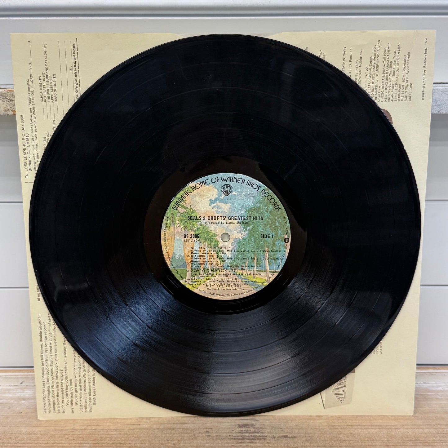 Seals & Crofts Greatest Hits Vinyl Record 1975 BS 2886