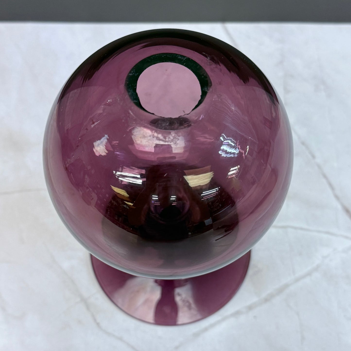 Cambridge Glass Amethyst Ivy Ball Vase