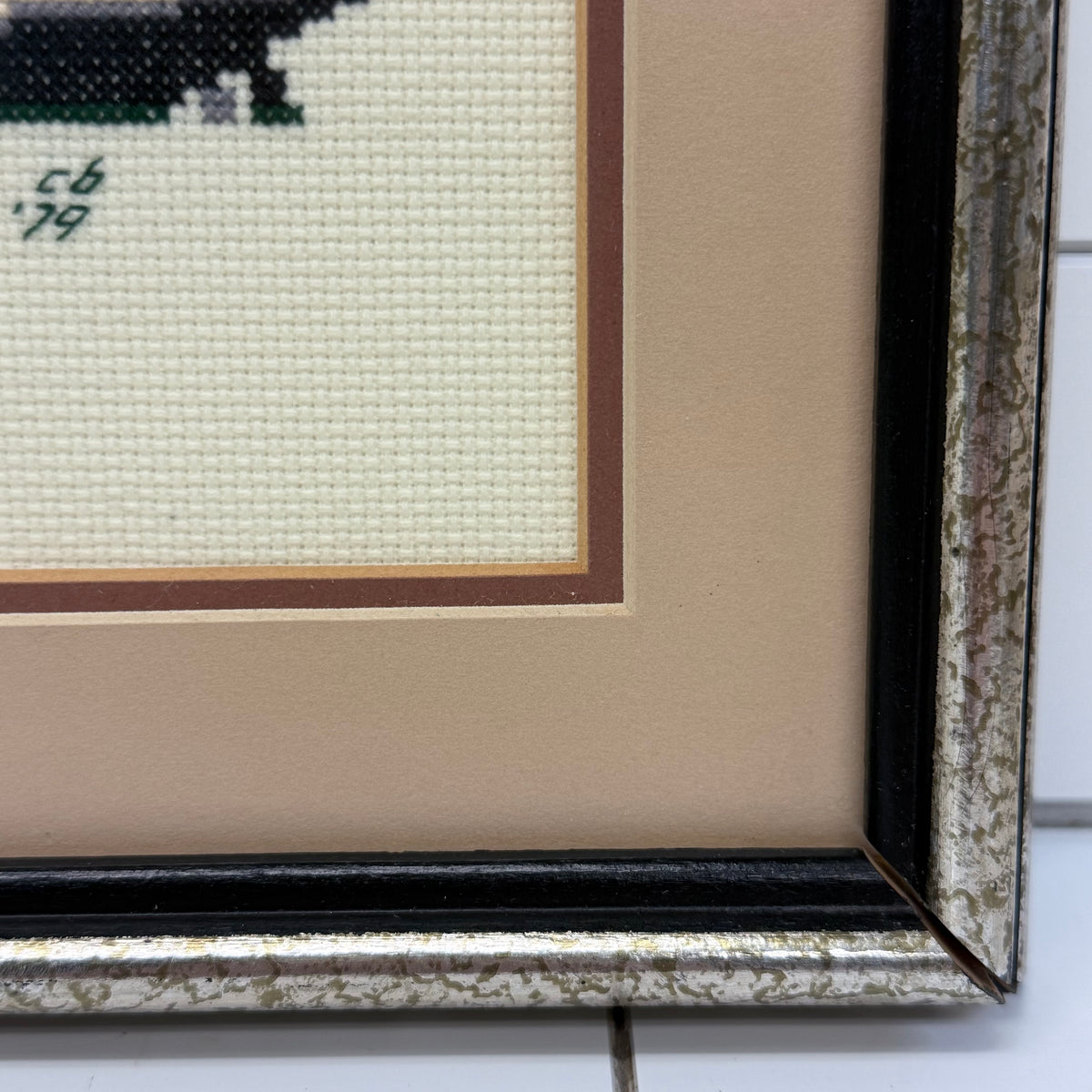 Tugboat Dorothy Newport News Framed Cross Stitch 1979