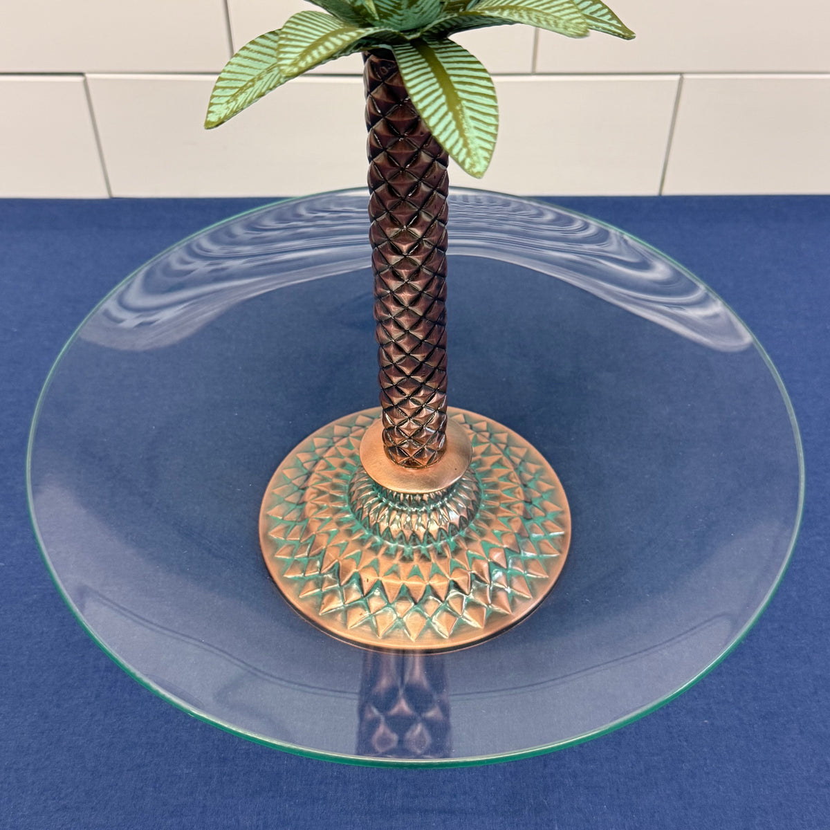 Palm Tree Serving Platter Tropical Coastal Decor