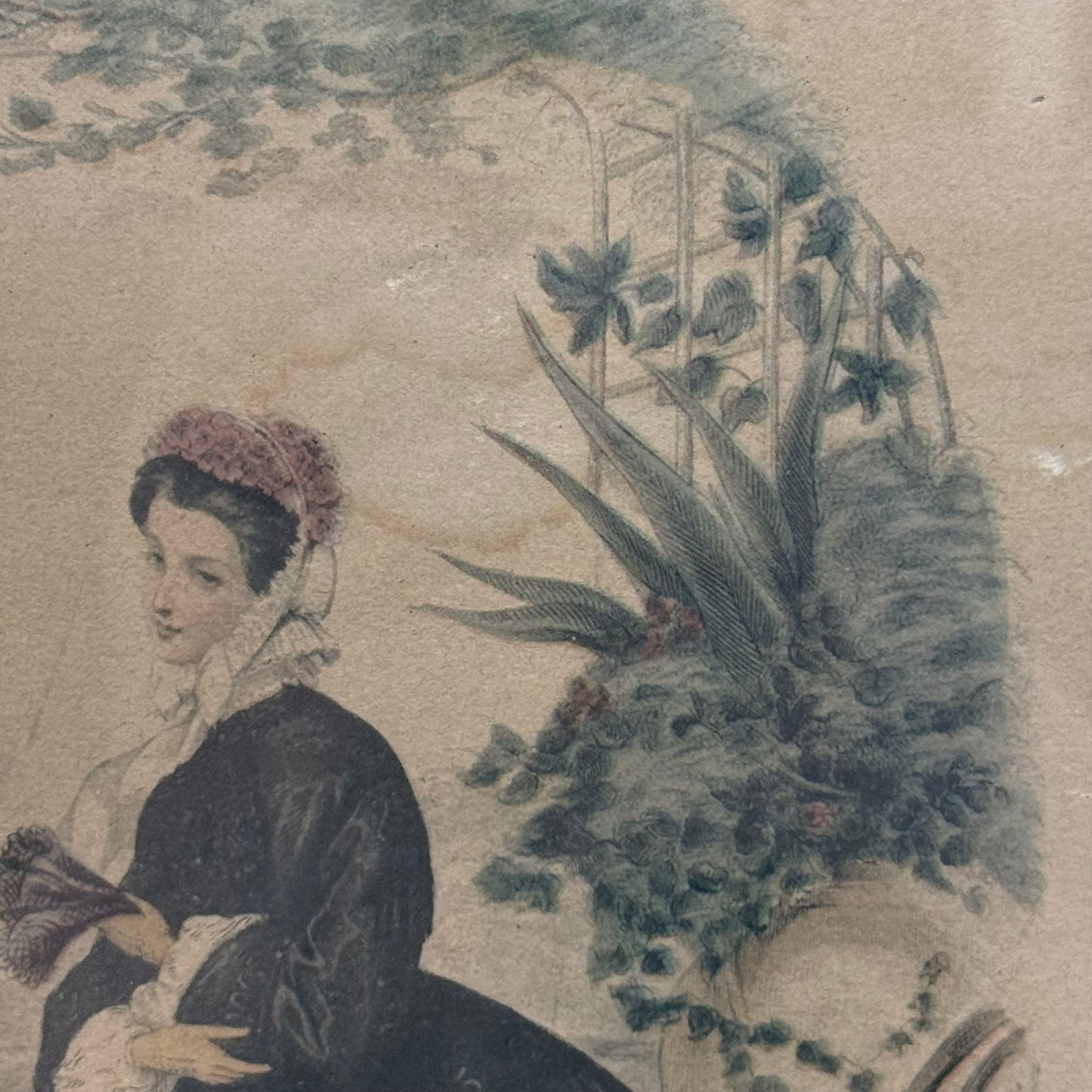 French Fashion Print After Héloïse Leloir Leroy Antique 1860s