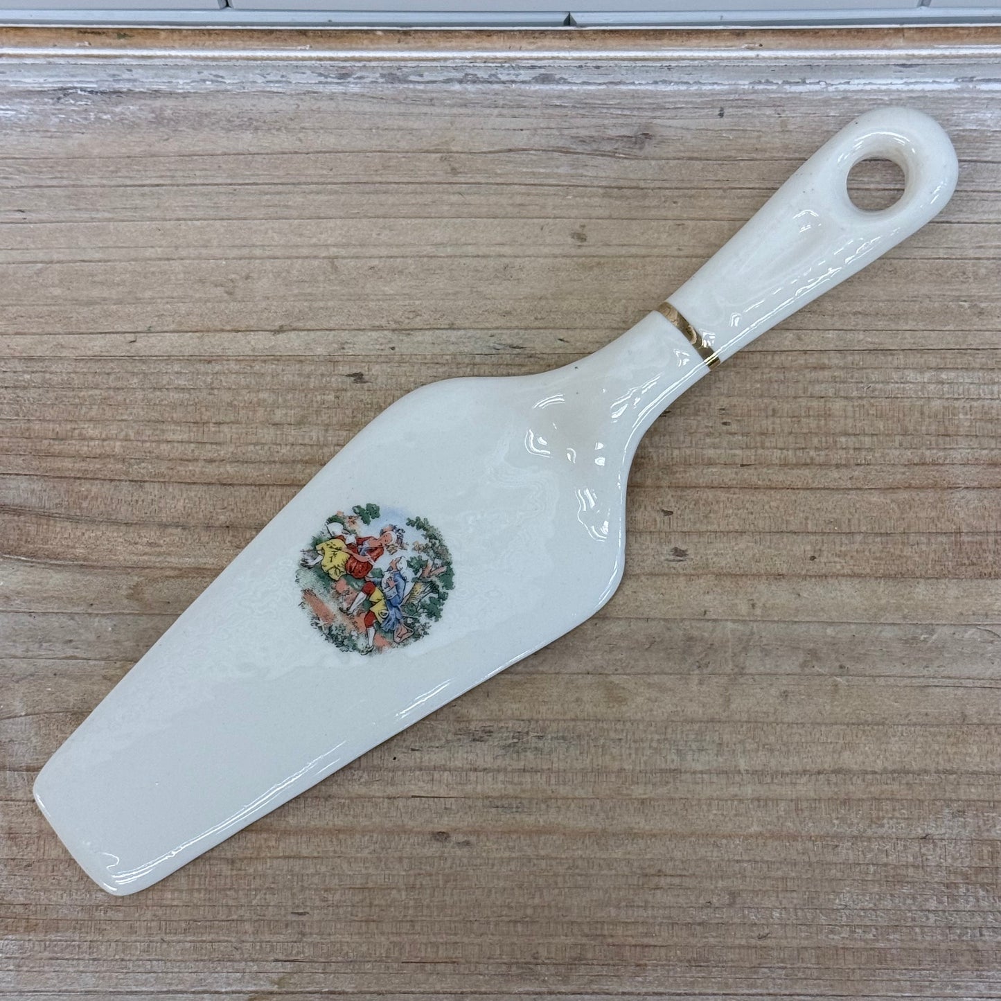 Harker Pottery Courting Couple Plate & Cake Serve Set