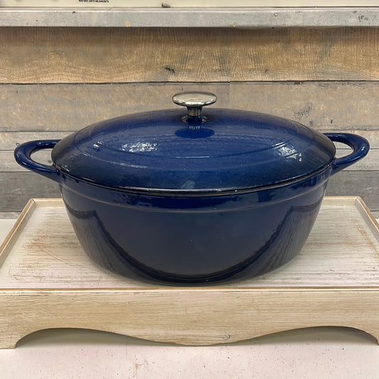 Blue Cast Iron 7 Quart Dutch Oven