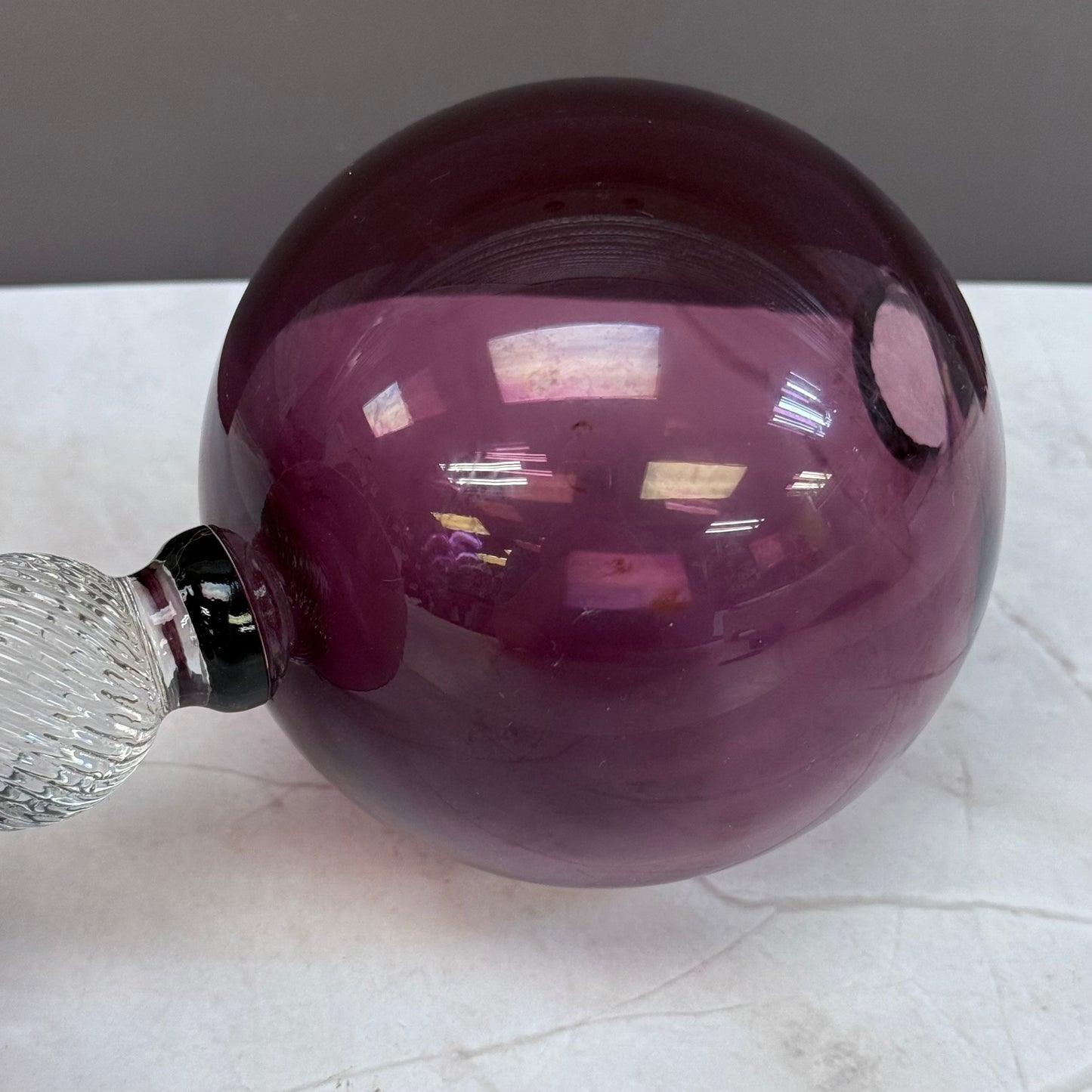 Cambridge Glass Amethyst Ivy Ball Vase