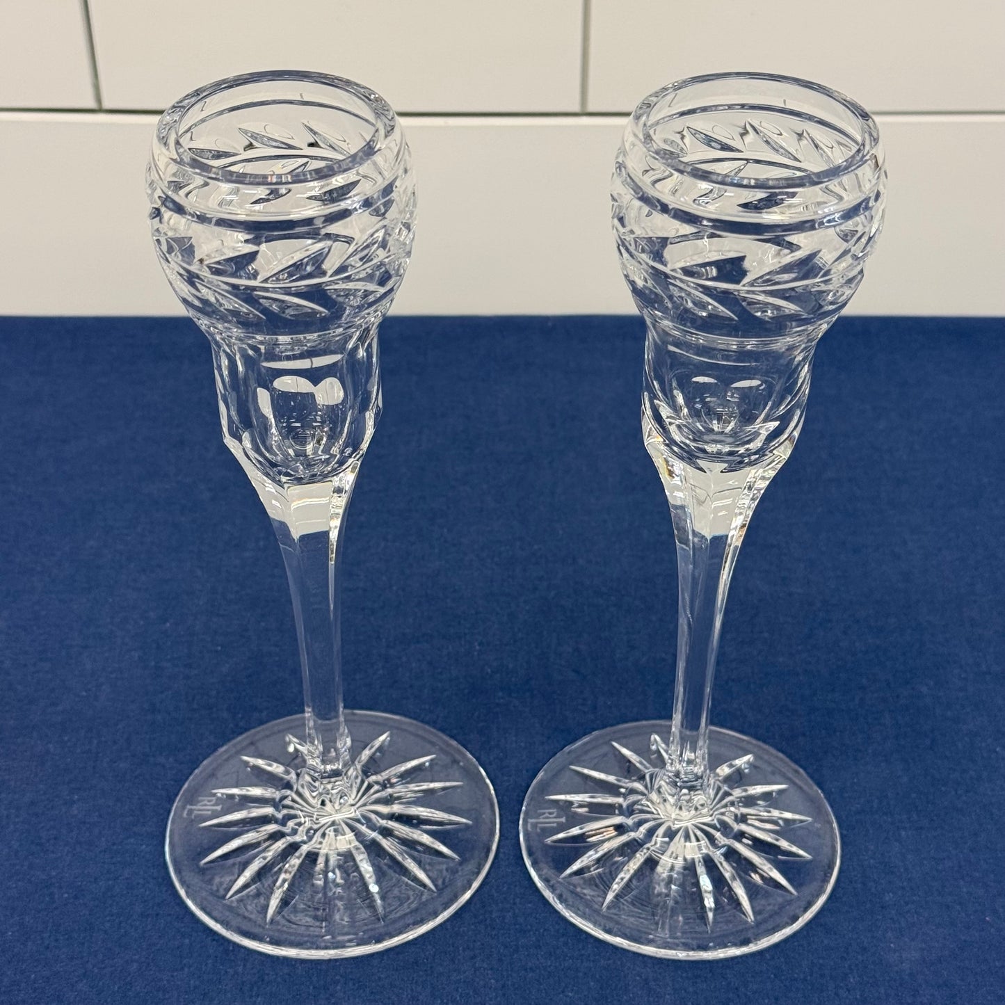 Ralph Lauren Crystal Candle Holders Set of 2