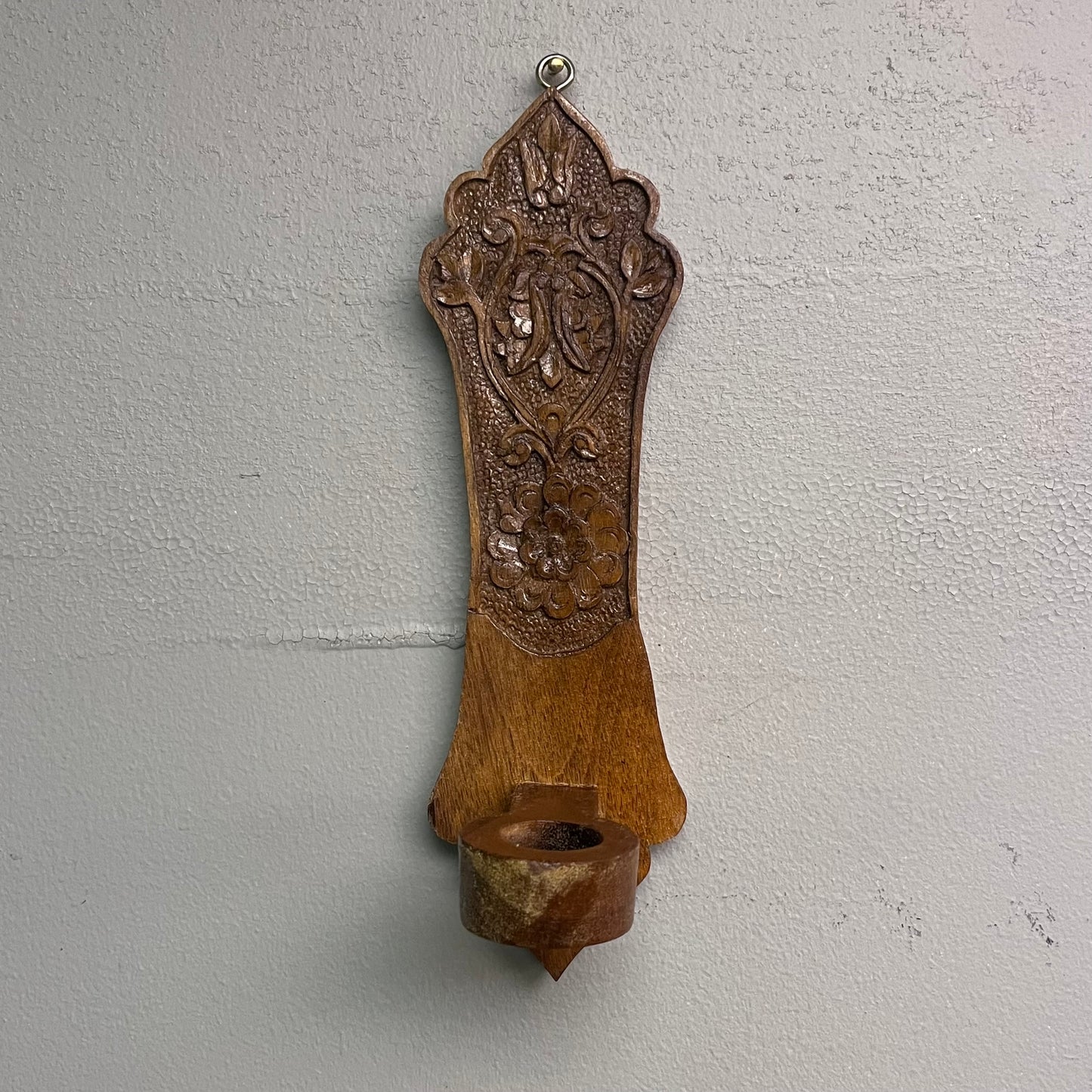 Golpayegan Hand Carved Candlestick Holder Wall Sconce