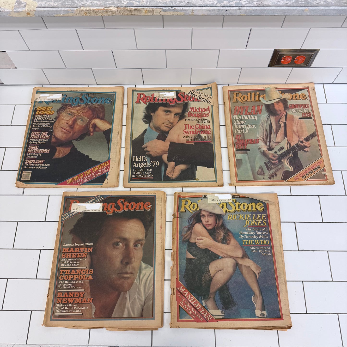 Rolling Stone Magazines Lot of 9 Vintage Issues 1979-1980
