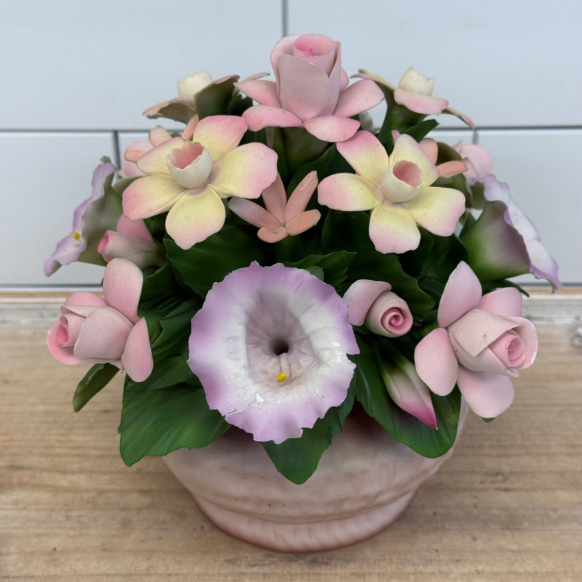 Capodimonte Italy Porcelain Floral Bouquet