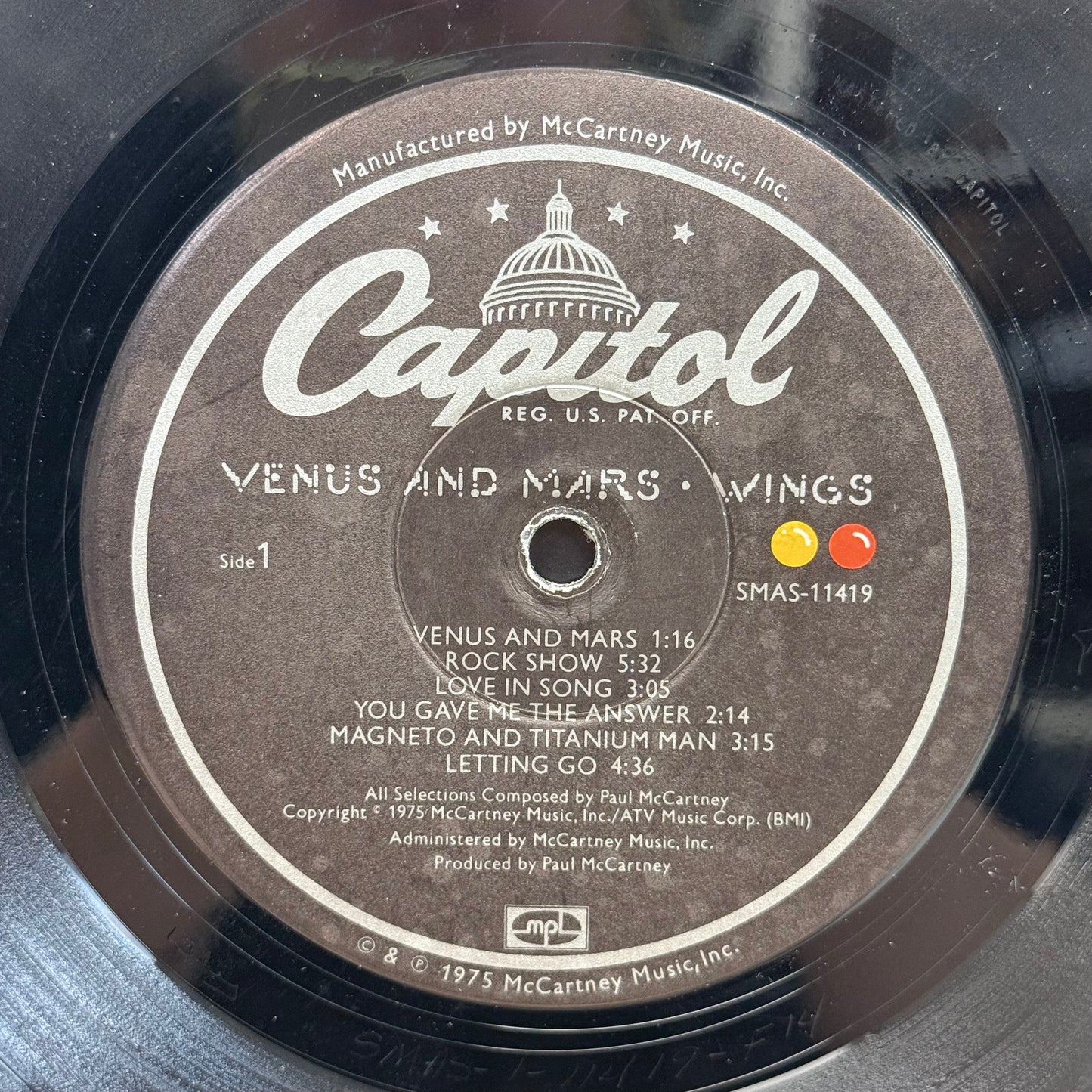 Paul McCartney & Wings Venus and Mars Vinyl LP 1975 #SMAS-11419