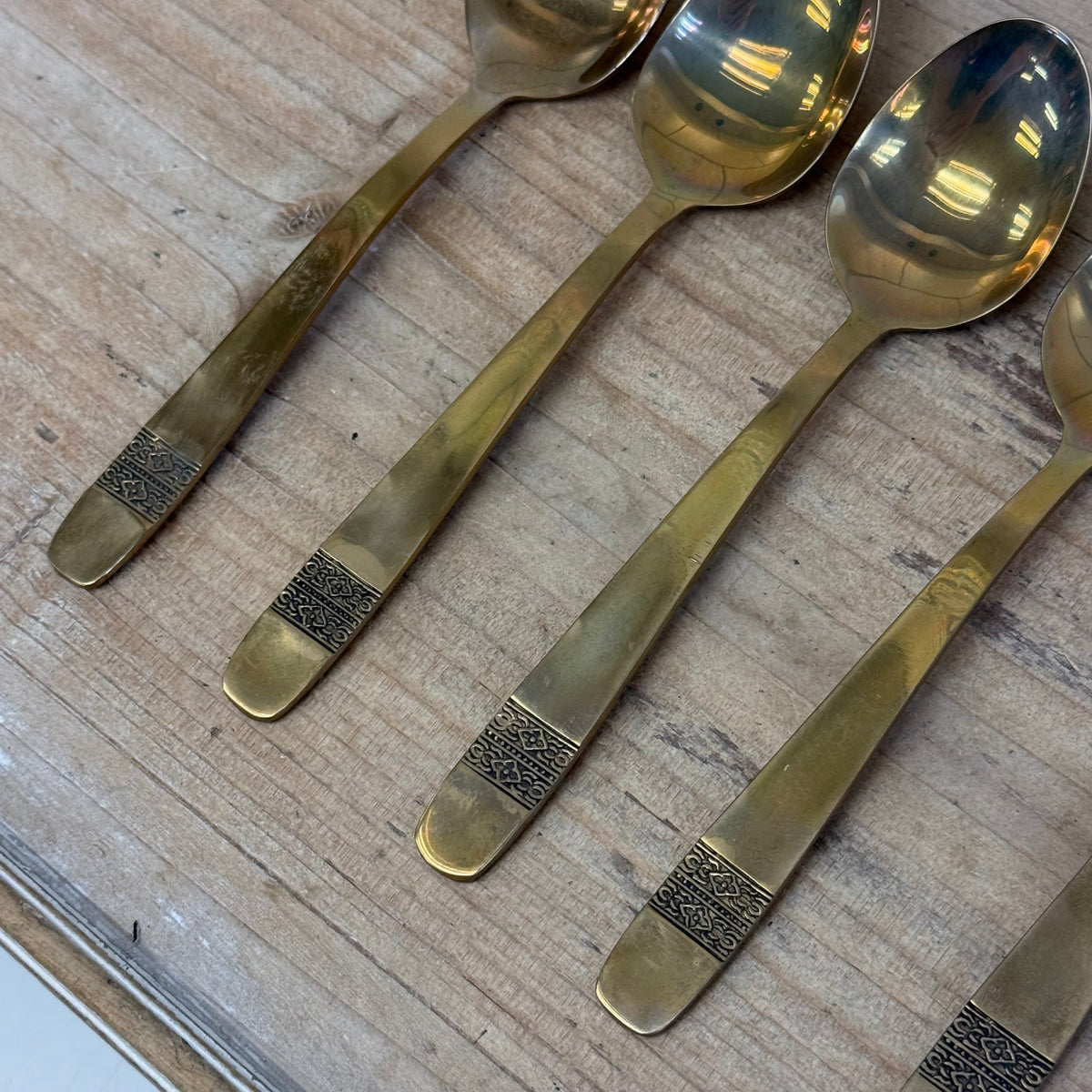 Fabulous Things Brass Teaspoons Set of 6 Boxed