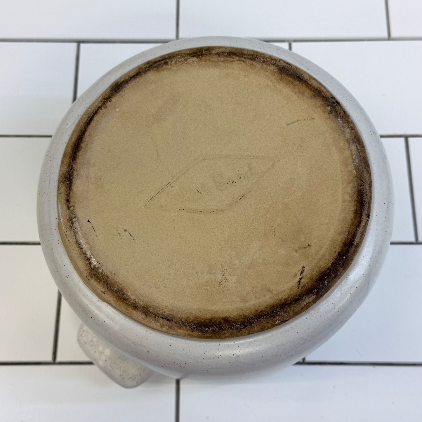 West Bend Stoneware Fork Lidded Kitchen Crock Canister 1970s
