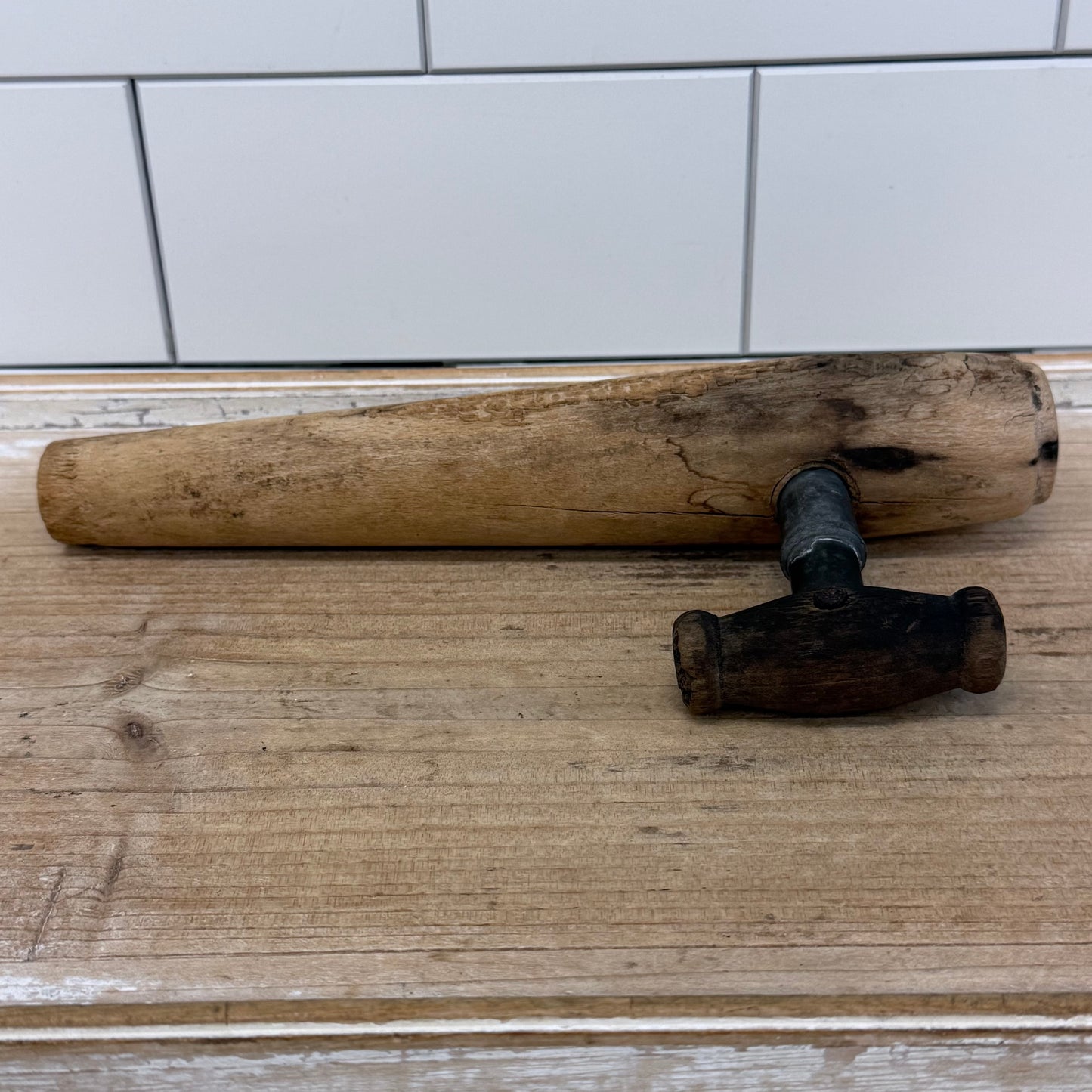 Antique Wooden Barrel Cask Dispensing Tap Primitive Cooperage Tool