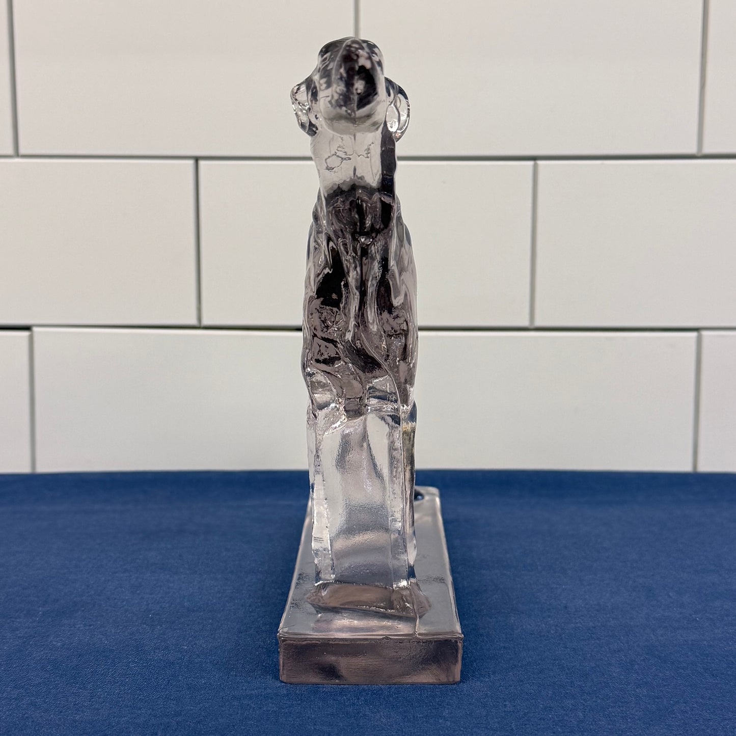 Viking Glass Borzoi Wolfhound Figurine Art Glass Dog Statue
